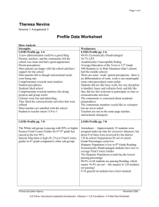 Profile Data Worksheet - E