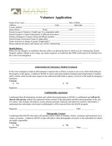 Temporary Volunteer Application