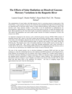 The Effects of Solar Radiation on Dissolved Gaseous Mercury