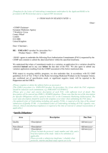 [Template for the Letter of Undertaking (commitments undertaken by