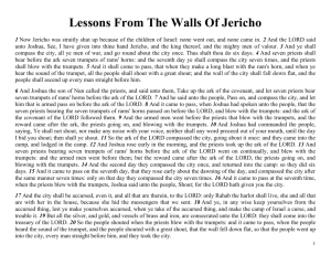 Walls of Jericho - Lessons From