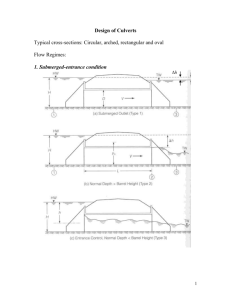 Analysis and Design of Culverts