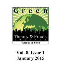 TOC and Introduction - Green Theory and Praxis Journal