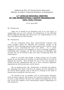 11th ILO African Regional meeting (April 2007)