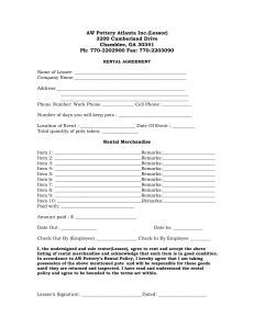 AW Pottery Rental Forms