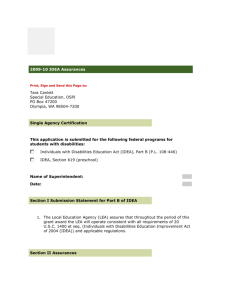 Top of Form 2009-10 IDEA Assurances Print, Sign and Send this