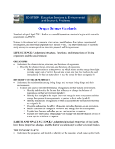 Oregon Science Standards