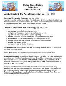 Reflections Notes for Chapter 3 EXPLORERS to post