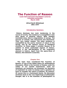 The Function of Reason - Universitas PGRI Palembang