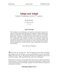 Adopt and Adapt
