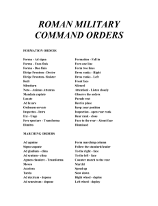 ROMAN MILITARY COMMAND ORDERS