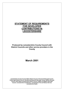 draft discussion paper for developer contributions steering group
