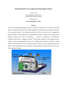 Sterilization Device for Liquid Chromatography Solvents