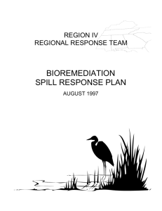 Bioremediation Plan - National Response Team