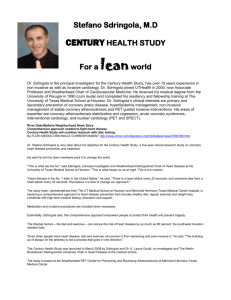 Century Health Study will combine research with diet, testing