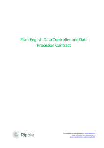 template Data Processing and Controller Contract