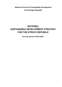 National Sustainable Development Strategy for the Kyrgyz Republic
