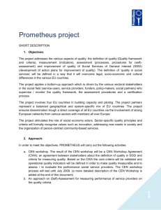 Information on Prometheus project - ENSA