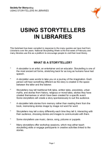 Using Storytellers in Libraries