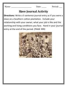 Slave Journal Activity