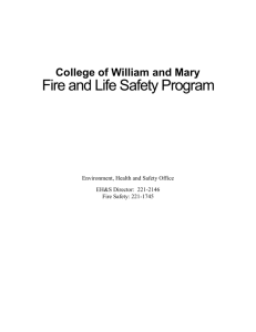 Fire Life Safety Program - College of William and Mary