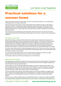 Practical solutions for a warmer home