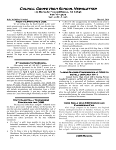 CGHS March 2014 Newsletter