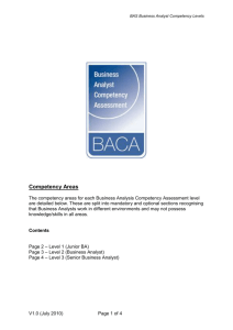 Business Analysis Competency Assessment
