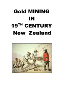 The significance of Gold Mining in New Zealand