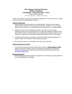 OCCP Fall Meeting 2014 Abstract Guidelines