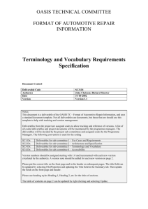 Terminology and Vocabulary Requirements Specification
