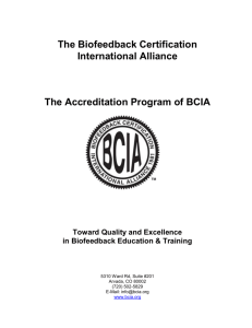 BCIA Accreditation Policies - Biofeedback Certification International