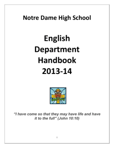 Learning Environment - Notre Dame High School