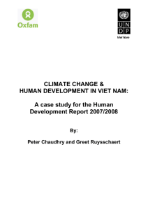climate change & human development in viet nam - VUFO