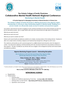 The Ontario College of Family Physicians Collaborative Mental