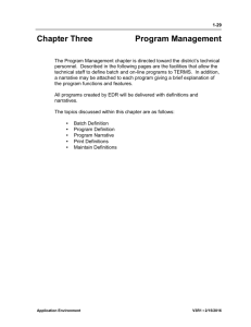 Chapter Three Program Management