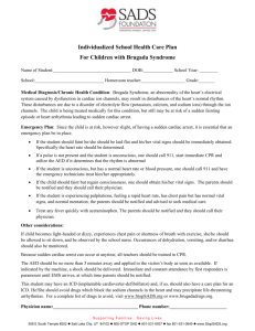 Individualized School Health Care Plan – SADS