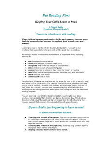 Helping your child read - Little Chute Area School District