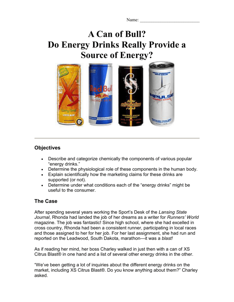 A Can Of Bull Do Energy Drinks Really Provide A Source Of Energy pertaining to nutrition facts xs energy drink pertaining to  Household