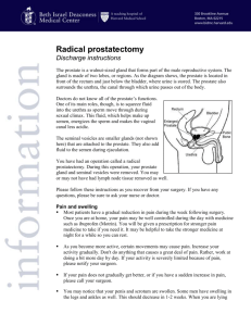 Radical prostatectomy: Discharge instructions