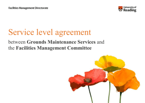 Service level agreement with Residential & Commercial Services