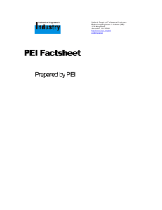 PEI Fact Sheet - National Society of Professional Engineers