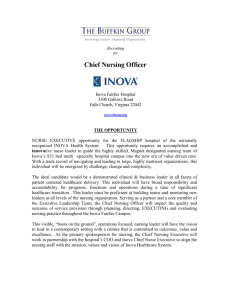 Recruiting for Chief Nursing Officer Inova Fairfax Hospital 3300