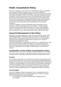 Public Consultation Policy