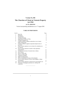 The Churches of Christ in Victoria Property Act 1941