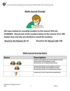 Math Journal Prompt
