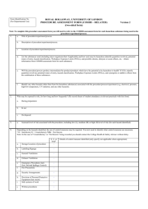 Procedure Assessment form