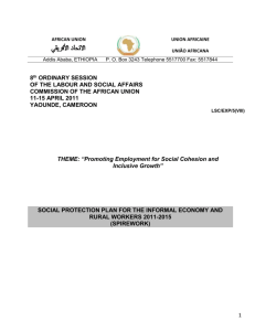 social protection plan for the informal economy and