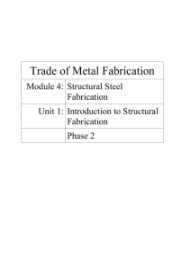Module 4 – Structural Steel Fabrication