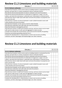 C1.2 Limestone and building materials
